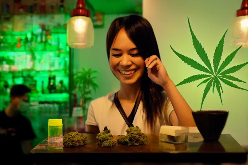 Premium cannabis dispensary interior
