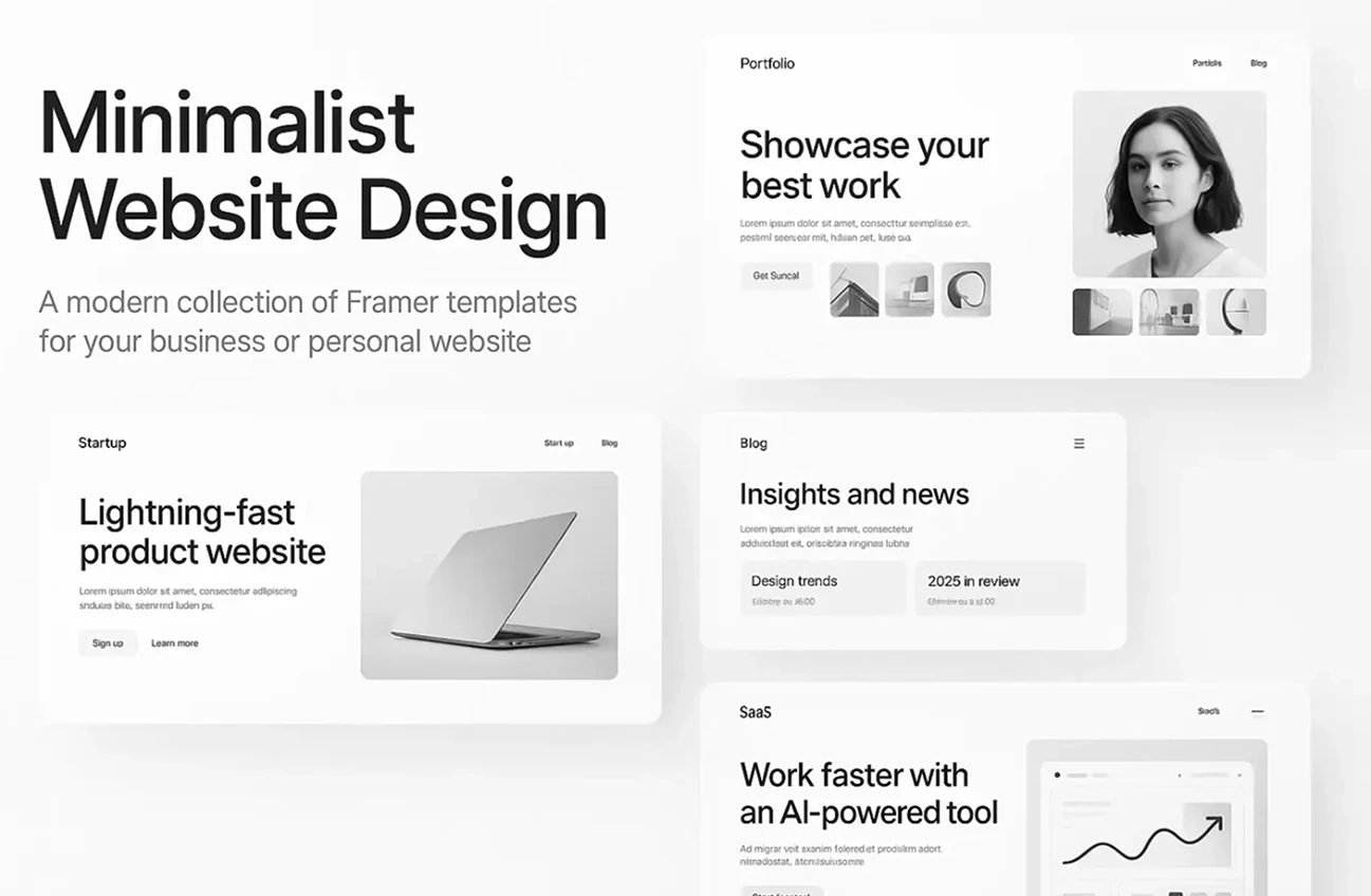 Minimalist Portfolio with White Space Emphasis