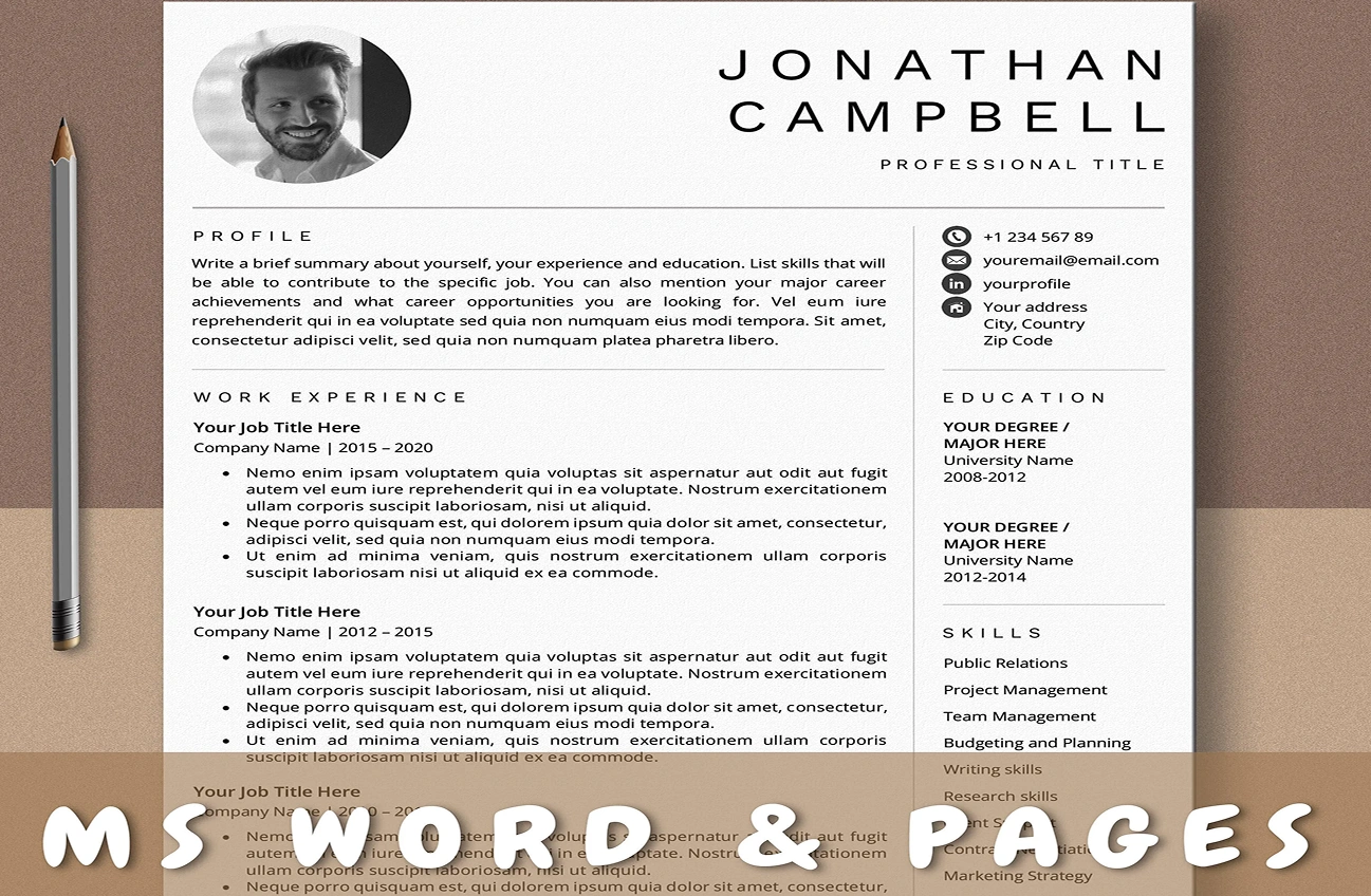 Resume-First One-Page Website